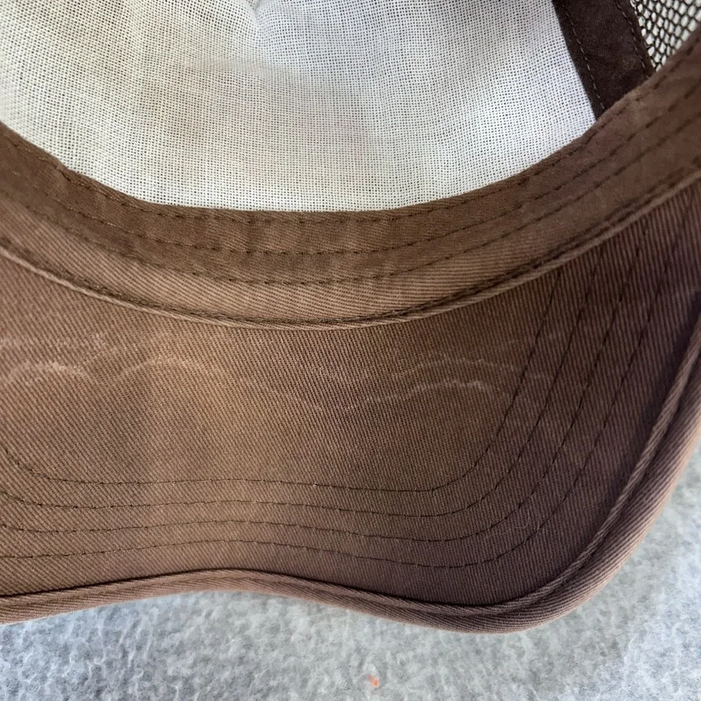 Roatan Island Brewing Co Trucker Hat Brown Mesh Patch Curved Bill Cap